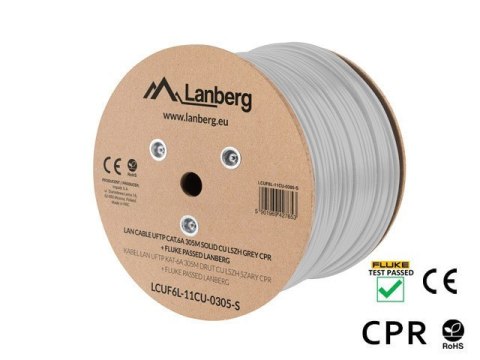 LANBERG KABEL UFTP KAT. 6A 305M DRUT CU LSZH SZARY CPR+FLUKE PASSED Lanberg LANBERG KABEL UFTP KAT. 6A 305M DRUT CU LSZH SZARY CPR+FLUKE PASSED Lanberg