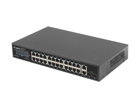 LANBERG SWITCH POE RACK 19" 24X 1GB POE+/2X GB/2X SFP 250W RSGE-24P-2GE-2S-250 Lanberg LANBERG SWITCH POE RACK 19" 24X 1GB POE+/2X GB/2X SFP 250W RSGE-24P-2GE-2S-250 Lanberg