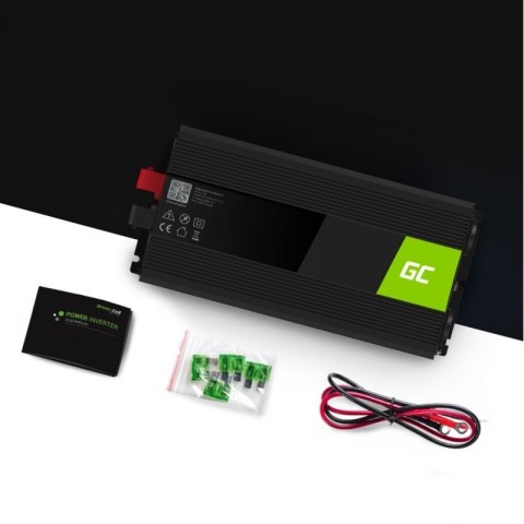 GREEN CELL PRZETWORNICA INV22 12V-230V 1500W/3000W CZYSTA SINUSOIDA Green Cell GREEN CELL PRZETWORNICA INV22 12V-230V 1500W/3000W CZYSTA SINUSOIDA Green Cell
