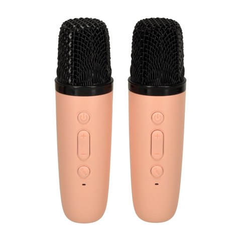 Zestaw do karaoke 2 mikrofony + głośnik przenośny BLUETOOTH USB LED różowy Kik Sp. z o. o. Sp. k. Zestaw do karaoke 2 mikrofony + głośnik przenośny BLUETOOTH USB LED różowy Kik Sp. z o. o. Sp. k.