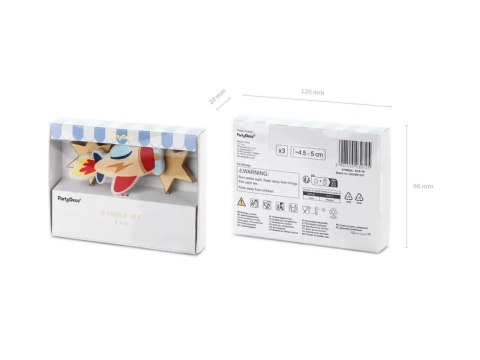 Świeczki urodzinowe Samolot 3-4,5cm 3szt. Partydeco Sp. z o. o. Świeczki urodzinowe Samolot 3-4,5cm 3szt. Partydeco Sp. z o. o.