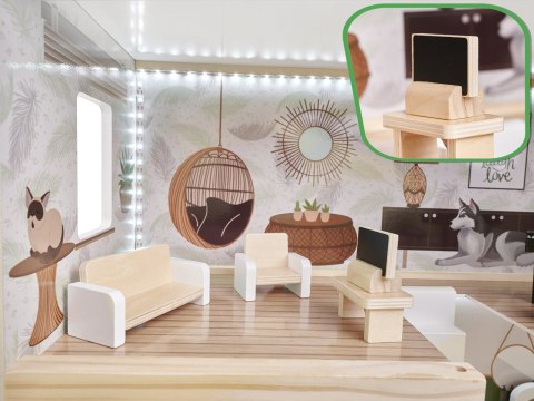 Domek dla lalek drewniany LULILO FLORO boho LED 78cm Kik Sp. z o. o. Sp. k. Domek dla lalek drewniany LULILO FLORO boho LED 78cm Kik Sp. z o. o. Sp. k.