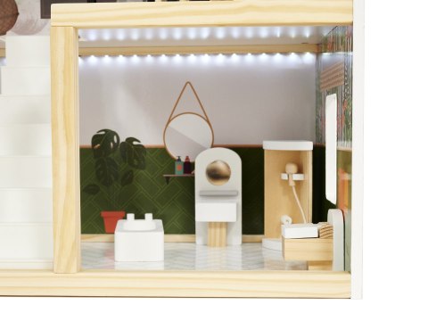 Domek dla lalek drewniany LULILO FLORO boho LED 78cm Kik Sp. z o. o. Sp. k. Domek dla lalek drewniany LULILO FLORO boho LED 78cm Kik Sp. z o. o. Sp. k.