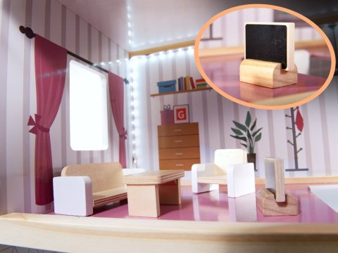 Domek dla lalek drewniany MDF mebelki 78cm czarny LED Kik Sp. z o. o. Sp. k. Domek dla lalek drewniany MDF mebelki 78cm czarny LED Kik Sp. z o. o. Sp. k.